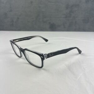 Ray-Ban RB5286 2034 Polished Black on Transparent Eyeglasses Frame w/ Flexhinge